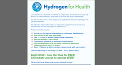 Desktop Screenshot of hydrogenforhealth.com